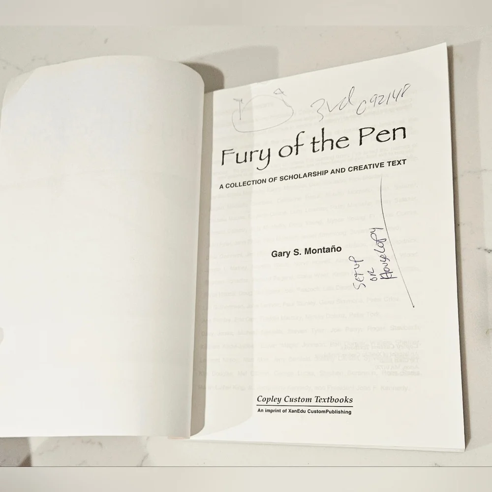 BOGO Fury Of The Pen Gary Scott Montano Paperback Book
